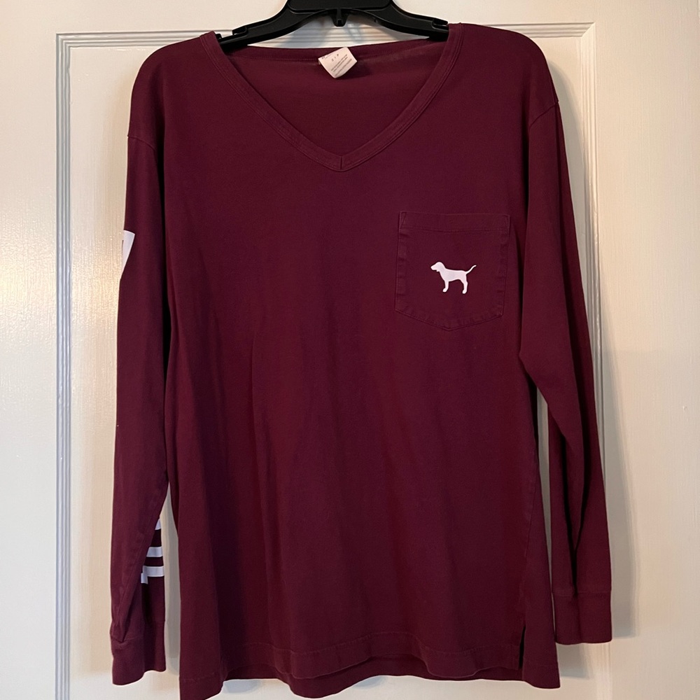 PINK long sleeve purple tee
